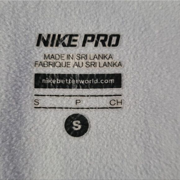 Nike Pro Women's Dri-FIT Half-Zip Gray Athletic Optic Illusion Running Pullover - Picture 3 of 15